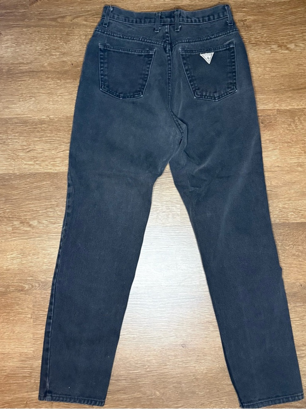 Vintage 90’s Guess Women’s Black Straight Leg Jeans Size 31 - Picture 4 of 5